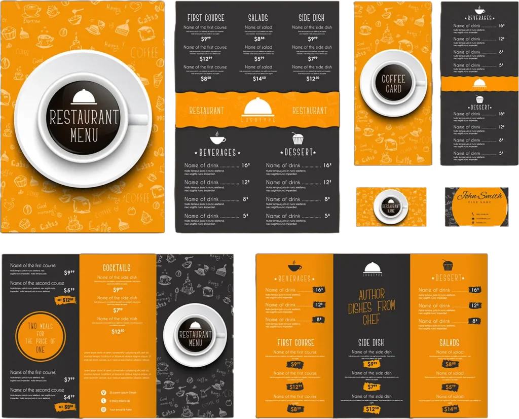 bar drink menu design in Collinsville, IL